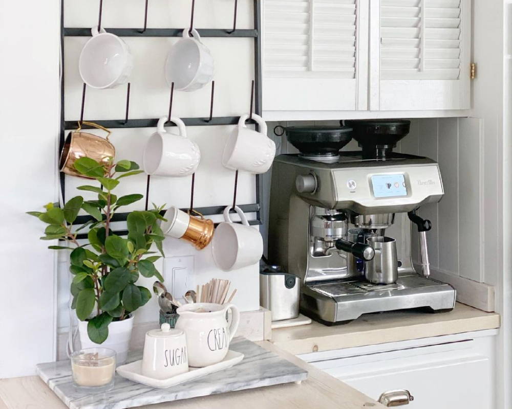 Coffee Bar with Greenery - Home Decor Kitchen