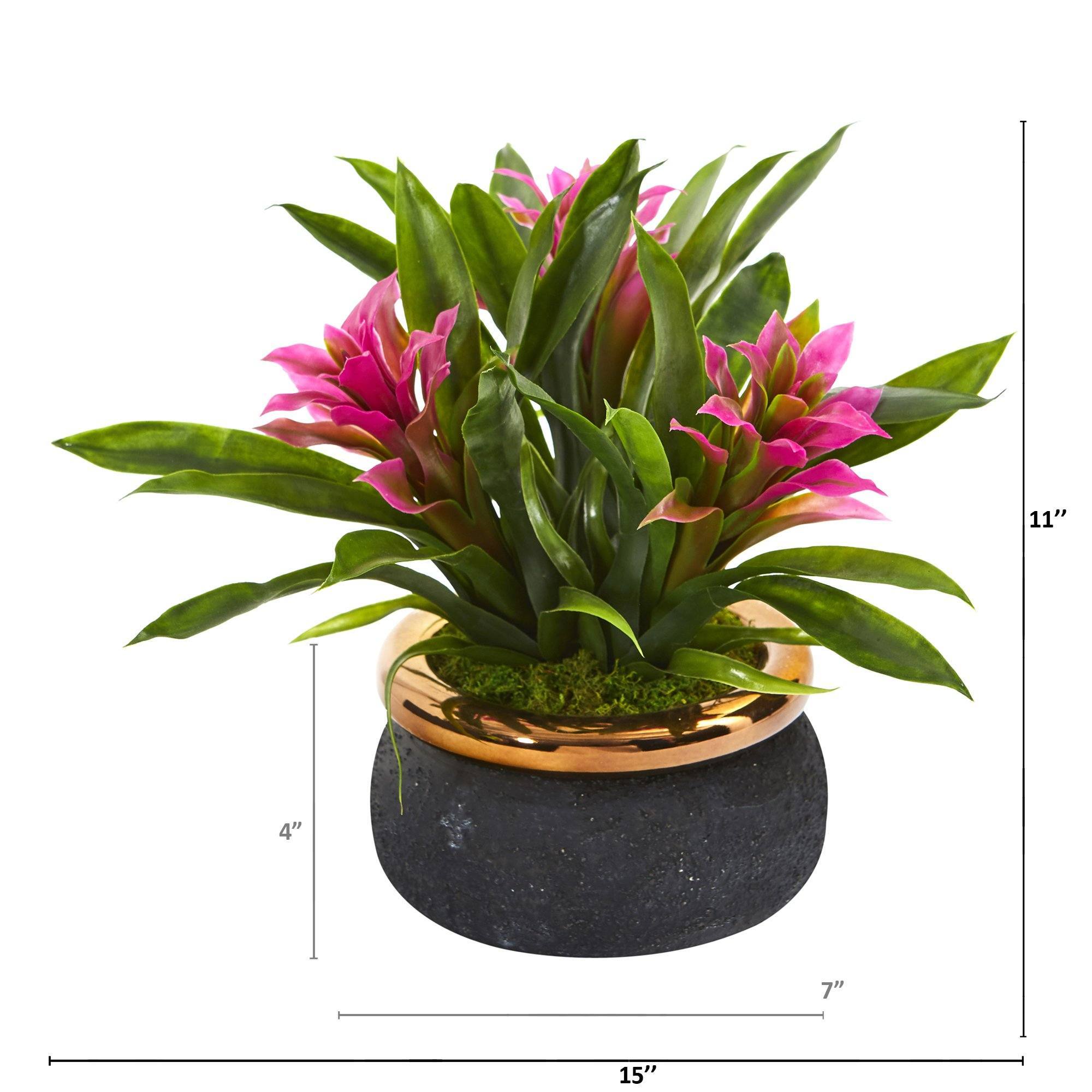 Nearly Natural 11 Spring Red Bromeliad Artificial Flower Stems