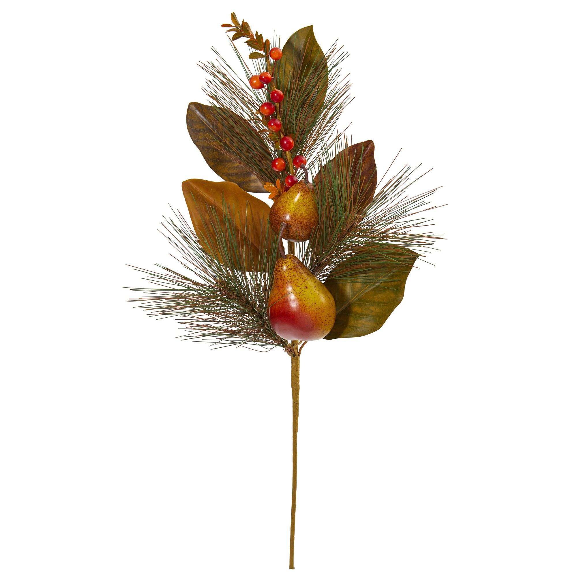 24 Pieces Leaves Branch In Gold - Artificial Flowers - at 