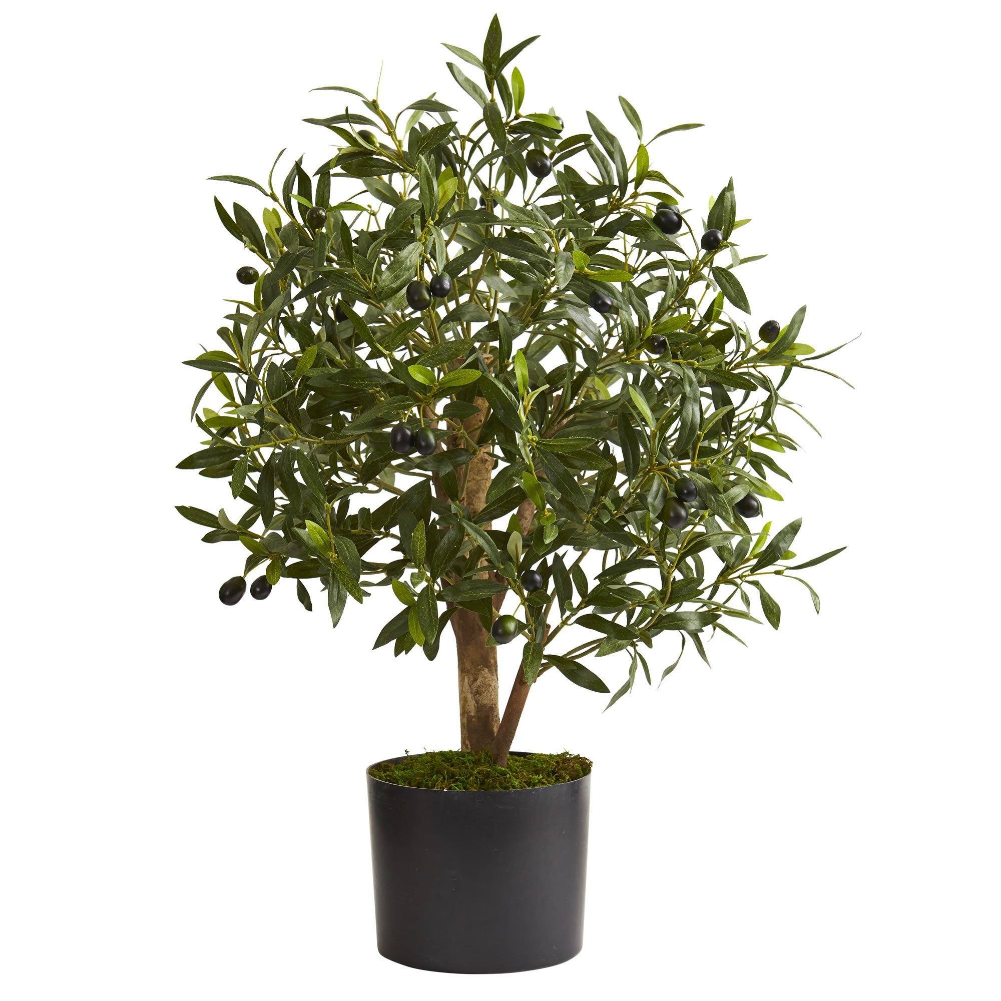 Nearly Natural 82-in Green Indoor Artificial Olive Artificial Tree in the  Artificial Plants & Flowers department at