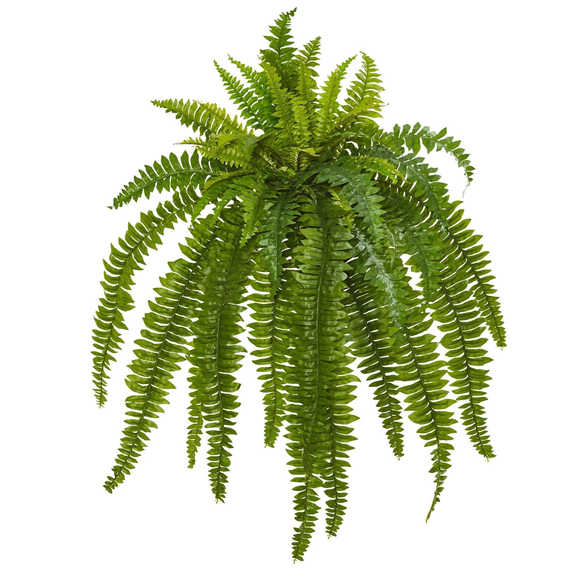 THE BLOOM TIMES Fake Fern Artificial Plants Large Faux Boston Ferns for  Indoor Outdoor Planter 1 Pack