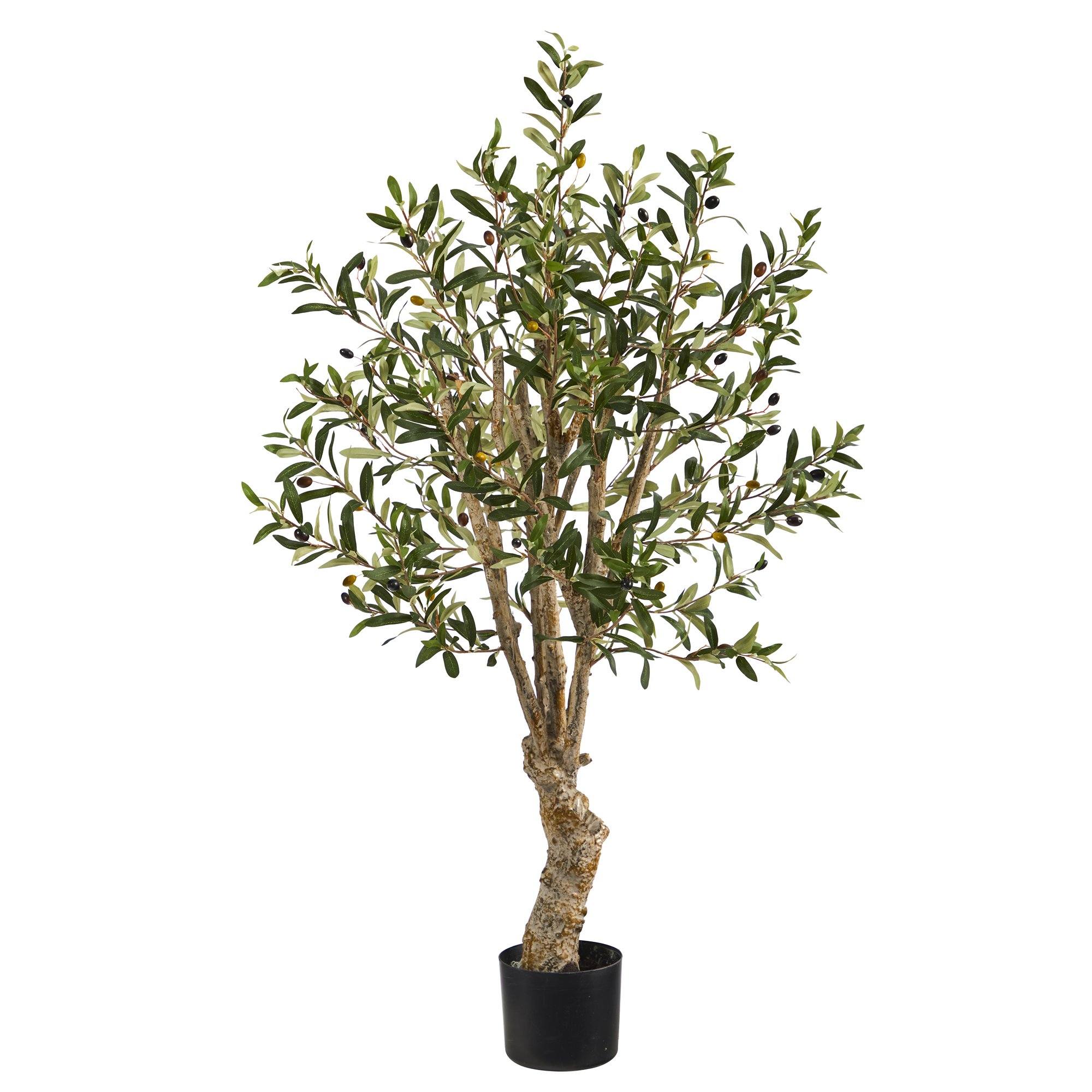 Nearly Natural 60-in Green Indoor Artificial Olive Trees in the Artificial  Plants & Flowers department at