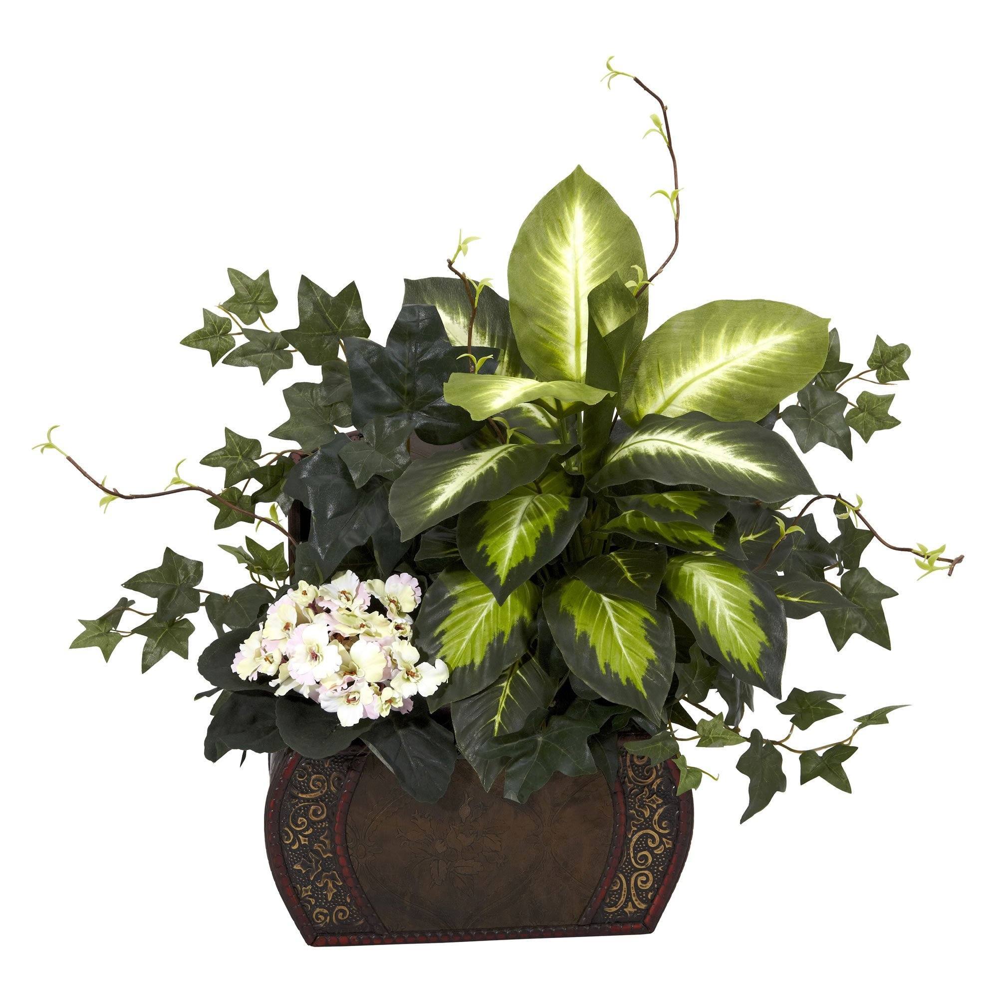 Artificial Dieffenbachia & Ivy with Decorative Planter-SLA725 fashion