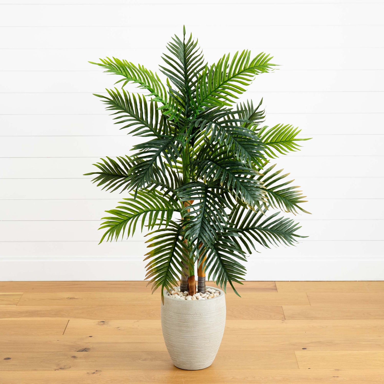 5’ Areca Palm Artificial Tree in Sand Colored Planter (Real Touch)