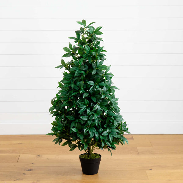 4’ Bay Leaf Artificial Topiary Tree UV Resistant (Indoor/Outdoor)