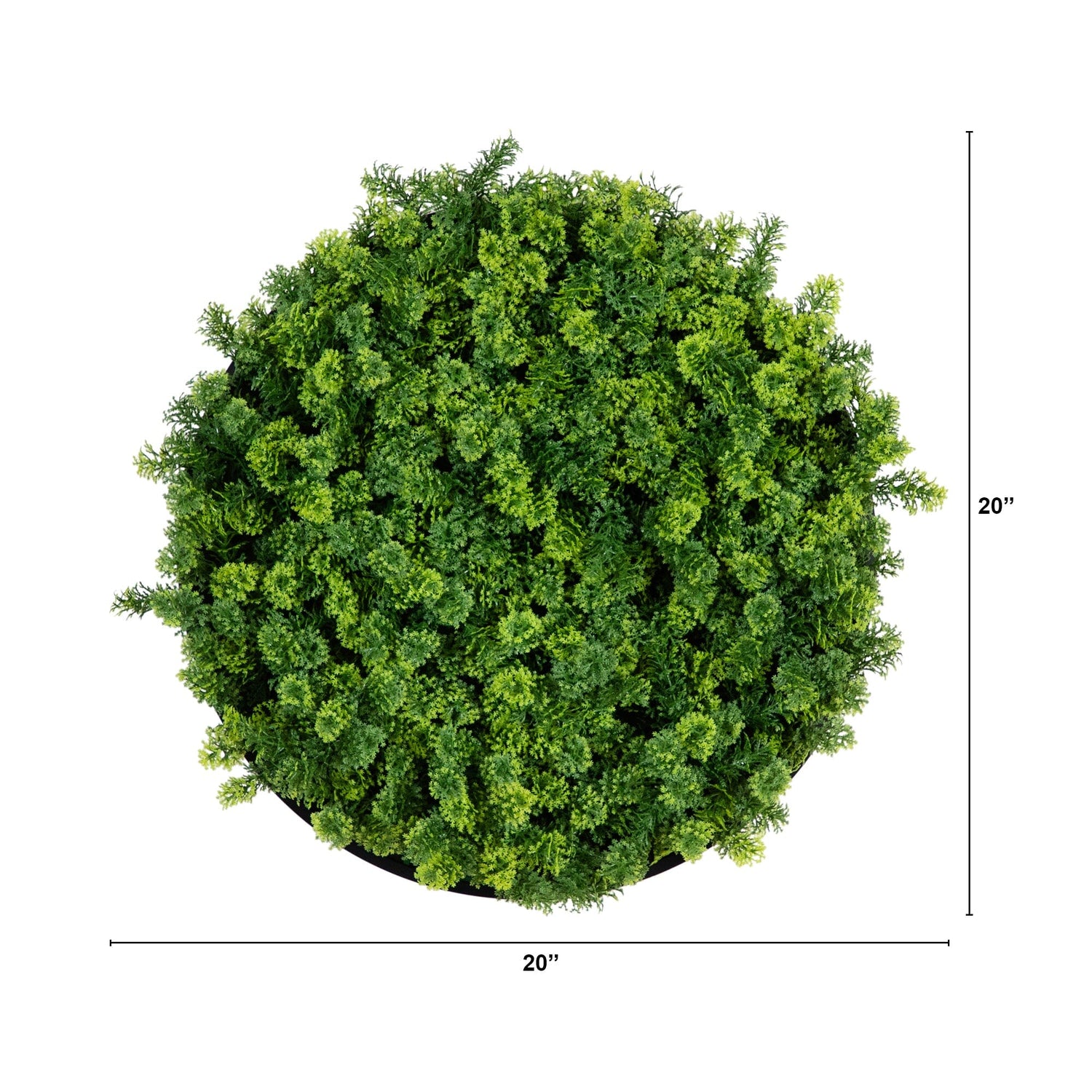 20” UV Resistant Irish Green Meadow Artificial Living Wall Art Panel in Black Aluminum Frame