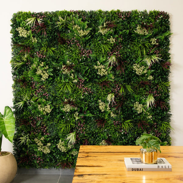 20” x 20” UV Resistant Corfu Island Artificial Living Wall Panels (Indoor/Outdoor) - Set of 3