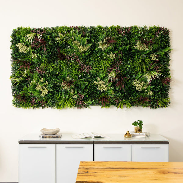 20” x 20” UV Resistant Corfu Island Artificial Living Wall Panels (Indoor/Outdoor) - Set of 3