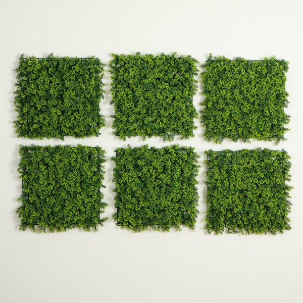 20” x 20” UV Resistant Irish Green Meadow Artificial Living Wall Panels (Indoor/Outdoor) - Set of 6