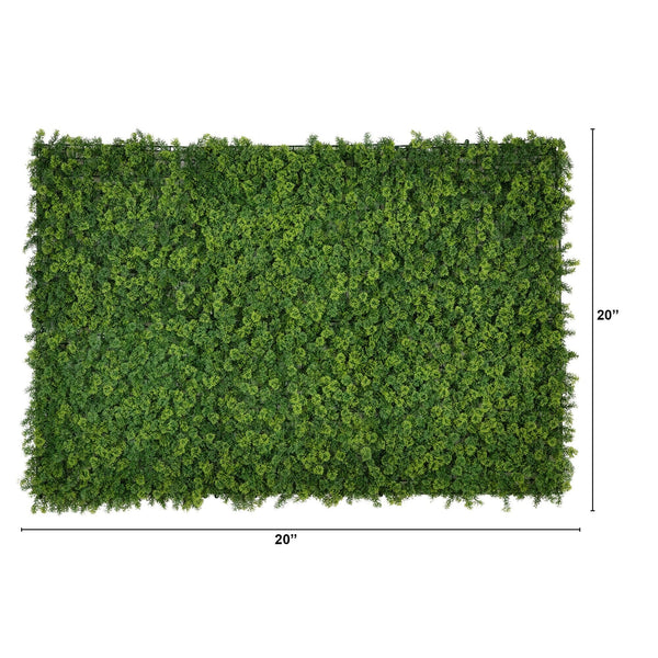 20” x 20” UV Resistant Irish Green Meadow Artificial Living Wall Panels (Indoor/Outdoor) - Set of 6