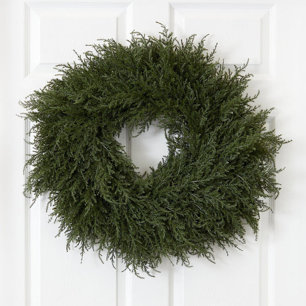 24” Cedar Wreath | Nearly Natural