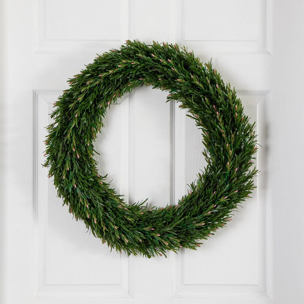 24” UV Resistant Rosemary Artificial Wreath (Indoor/Outdoor)