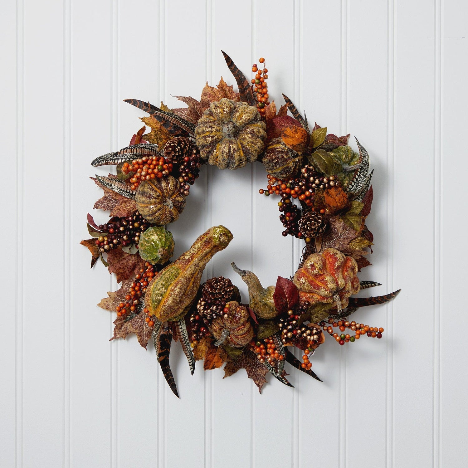 28" Autumn Pumpkin Wreath