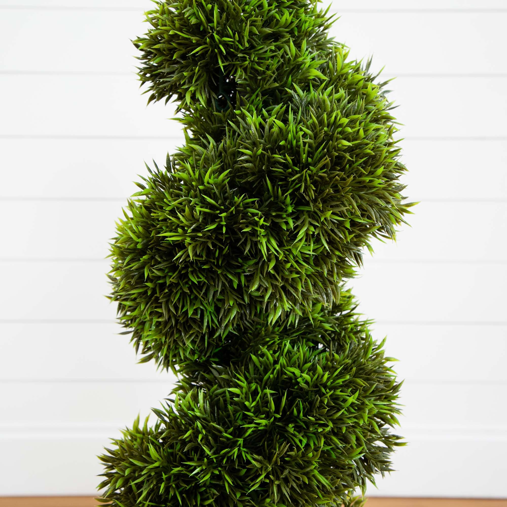 3 ft. Artificial store Grass Spiral Topiary with Deco Planter Indoor Outdoor