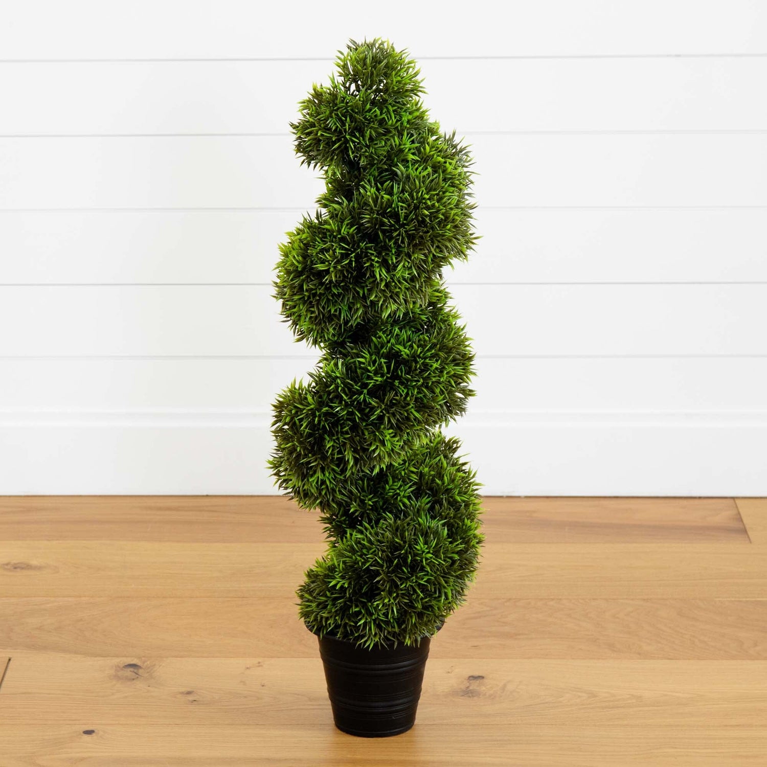 3' Grass Spiral Topiary w/Deco Planter