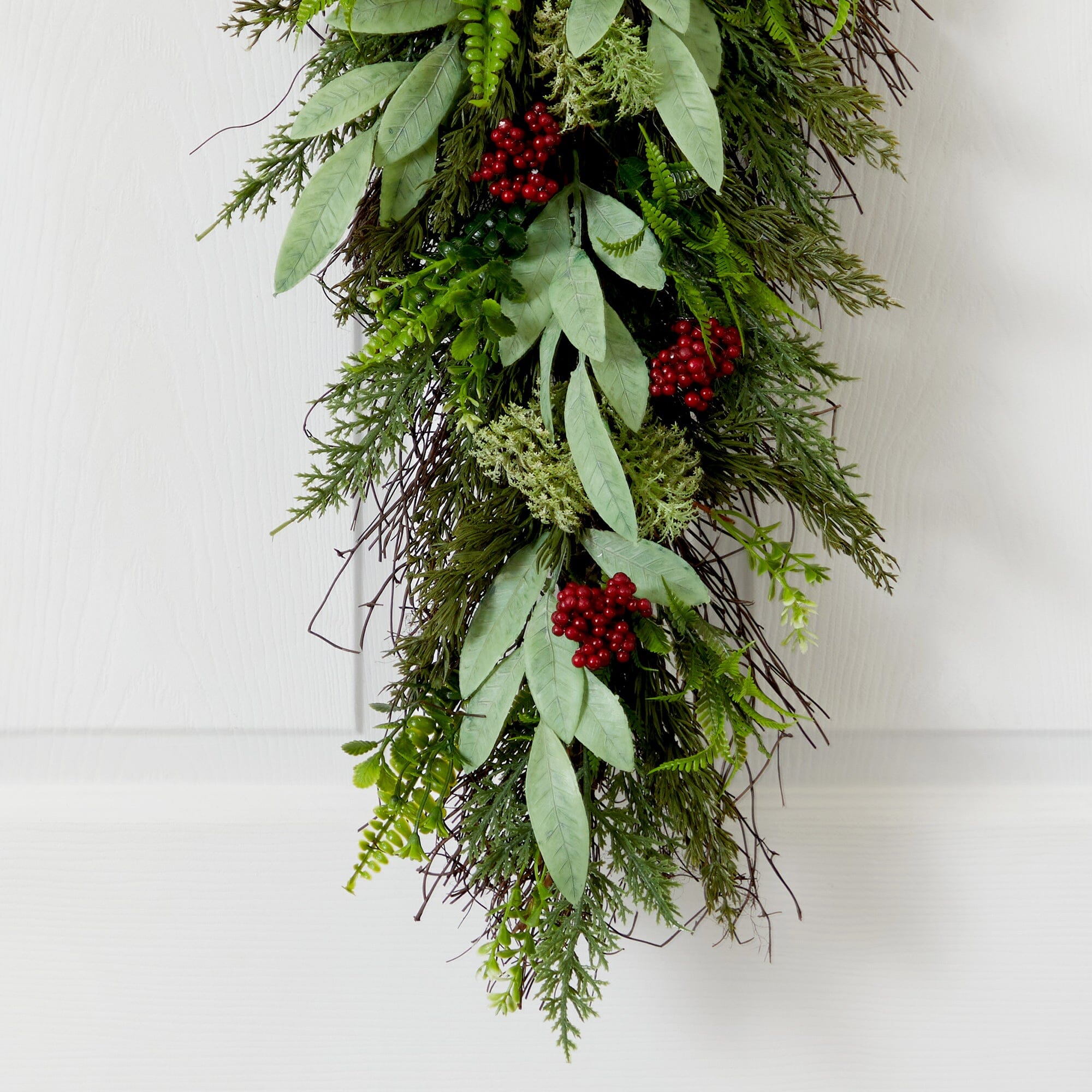 30” Cedar and Berry Artificial Christmas Swag | Nearly Natural