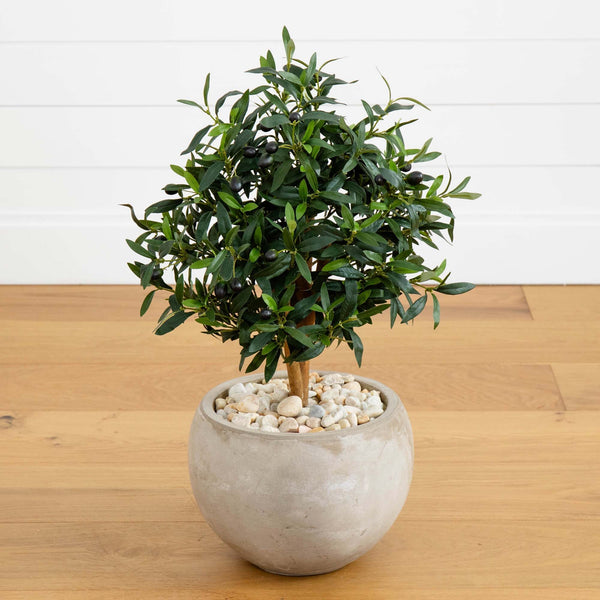 31” Olive Artificial Tree in Bowl Planter