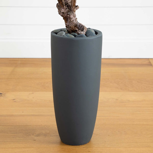 3.5’ Olive Tree in Gray Cylinder Planter