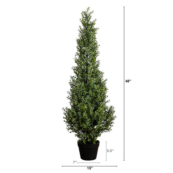 4’ UV Resistant Artificial Boxwood Topiary Tree (Indoor/Outdoor)