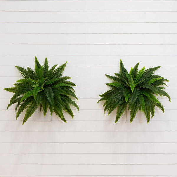 40" UV Resistant Artificial Boston Fern (Indoor/Outdoor) - Set of 2