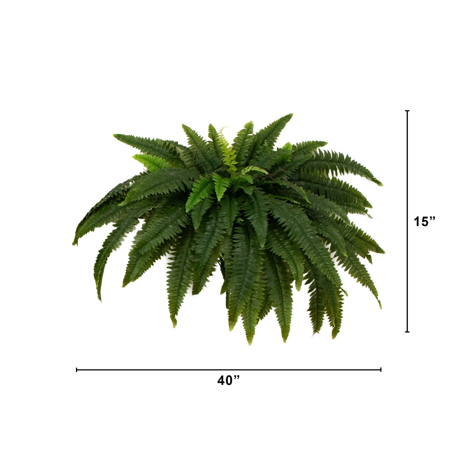 40" UV Resistant Artificial Boston Fern (Indoor/Outdoor) - Set of 2