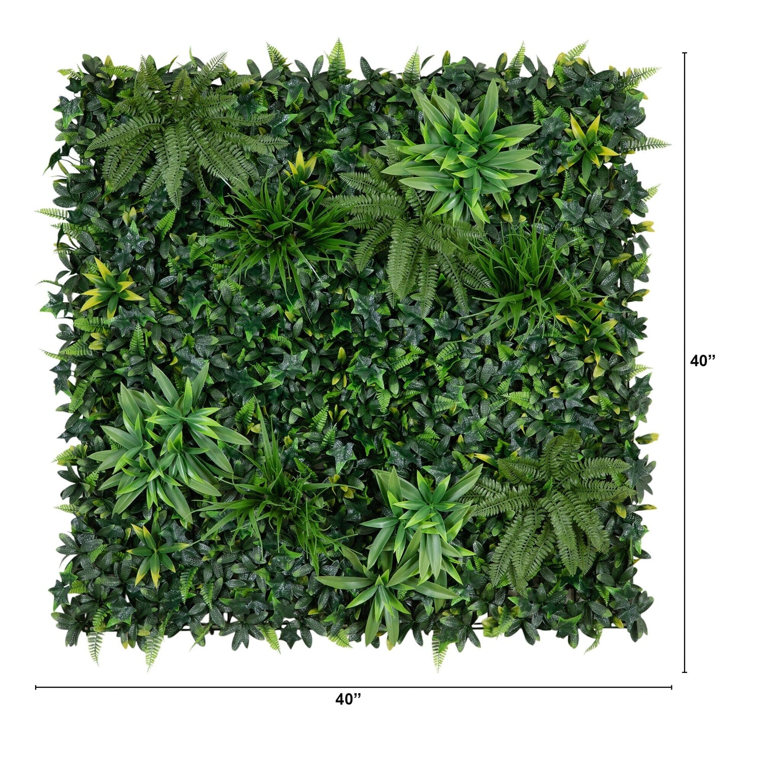 40” x 40” UV Resistant Andean Cloud Forest Artificial Living Wall Panel (Indoor/Outdoor)