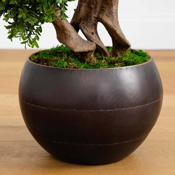 44” Four Ball Boxwood Artificial Topiary Tree in Planter