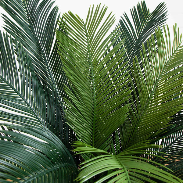 4.5’ Cycas Artificial Tree in Oval Planter UV Resistant (Indoor/Outdoor ...