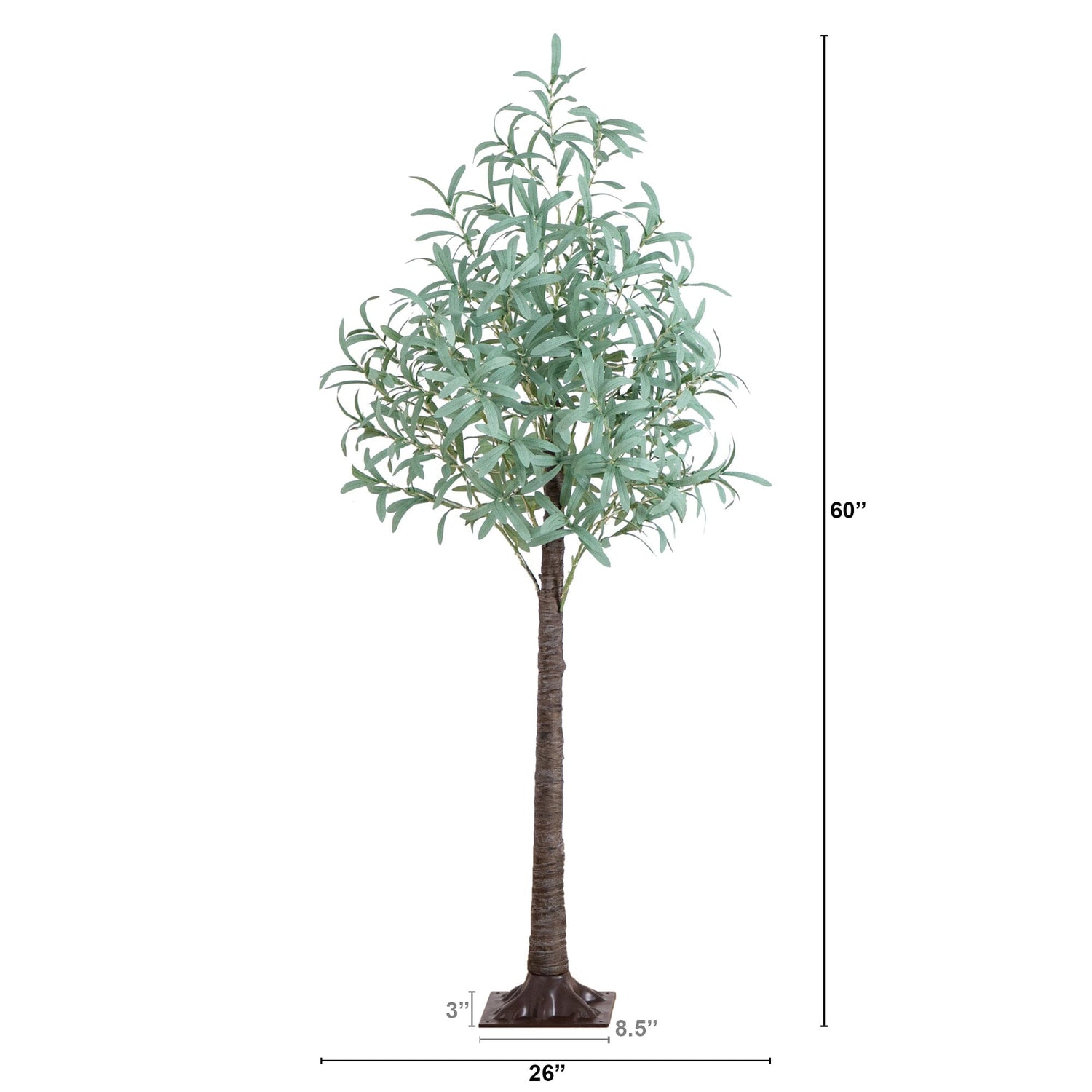 5’ Lighted Artificial Olive Tree with 300 Warm White LED Lights