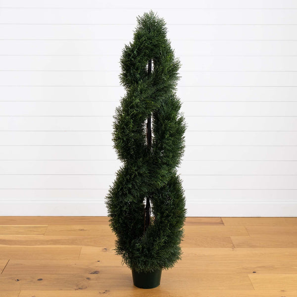 5' Pond Cypress Spiral Topiary UV Resistant (Indoor/Outdoor)