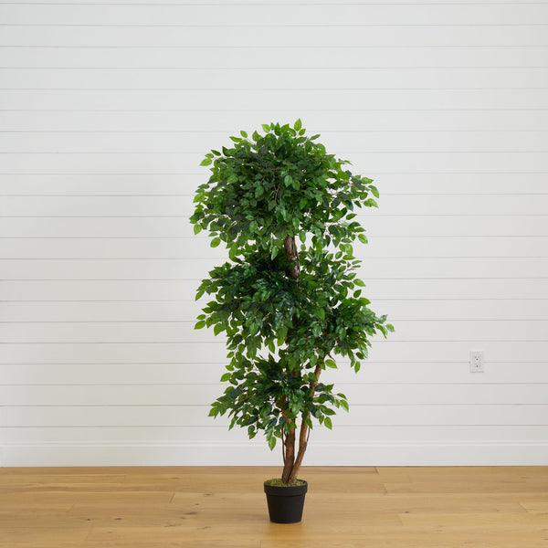 6’ Elegant Ficus Artificial Tree