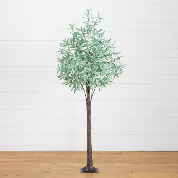 6’ Lighted Artificial Olive Tree with 420 Warm White LED Lights