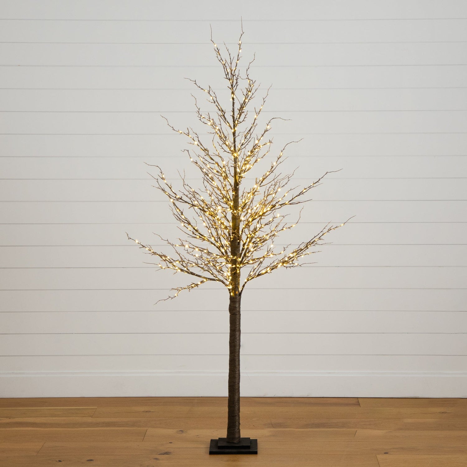 6’ Pre-Lit Artificial Trig Tree with 480 Warm White LED Lights