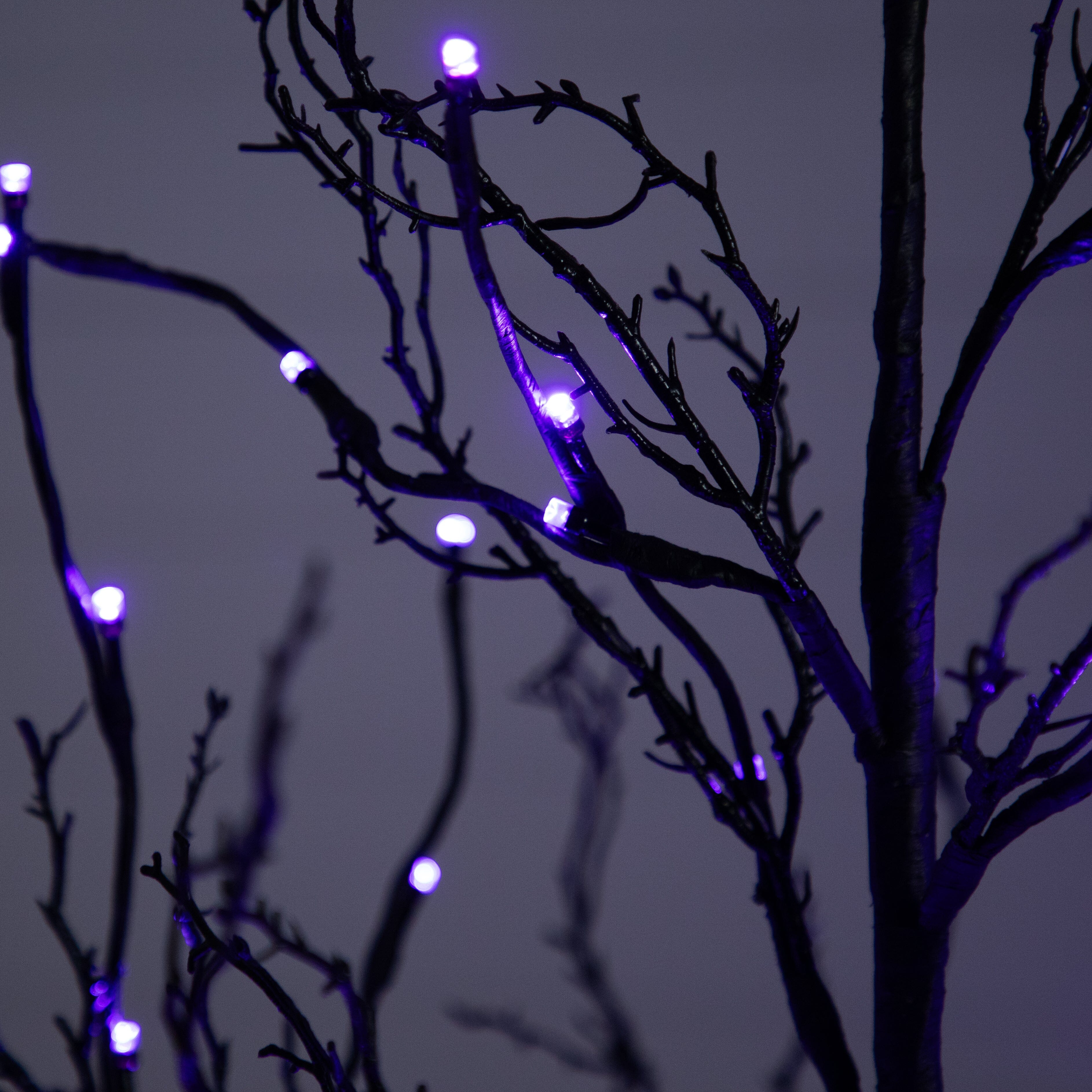 Halloween 6’ ORANGE good Twig Tree 300 LED