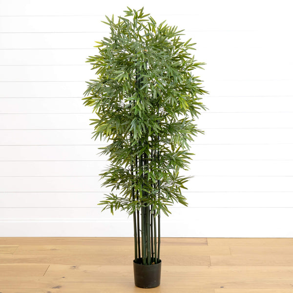 64” Bamboo Artificial Tree with Green Trunks UV Resistant (Indoor/Outdoor)