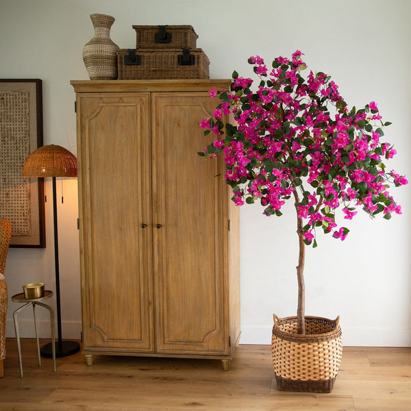 7’ Artificial Bougainvillea Tree