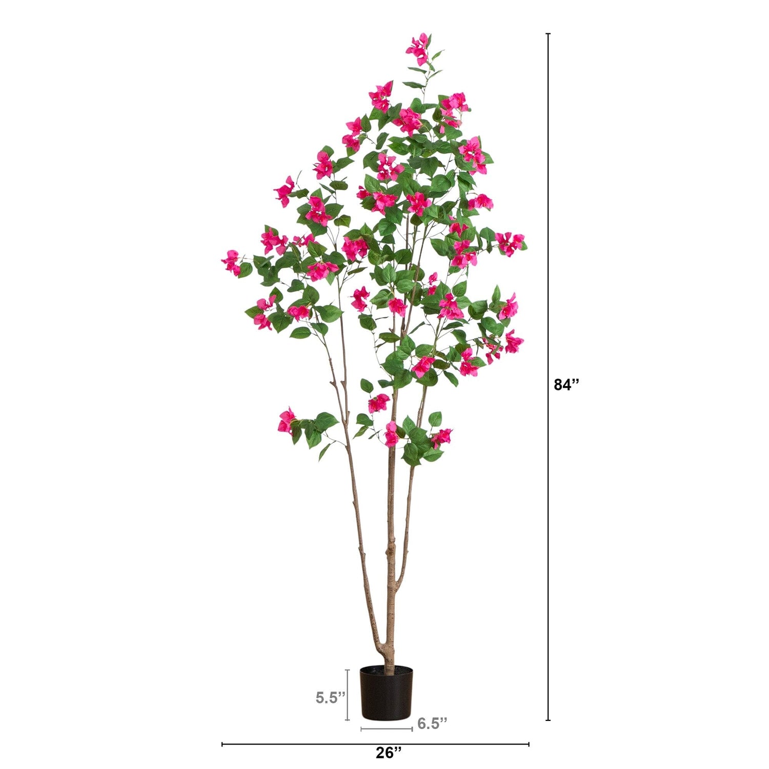 7’ Artificial Minimalist Bougainvillea Tree