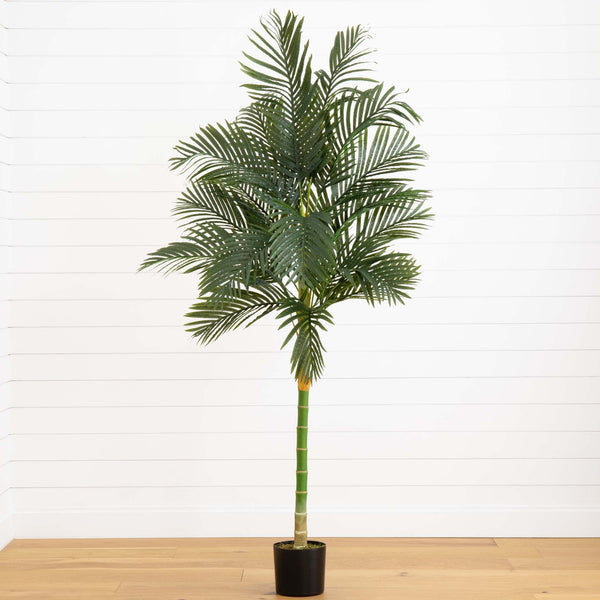 7’ Single Stalk Golden Cane Artificial Palm Tree