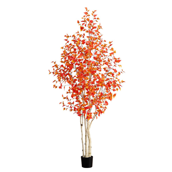 9’ Autumn Birch Artificial Fall Tree