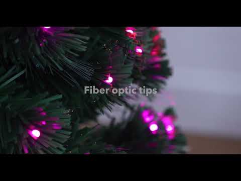 6' Slim Pre-Lit Fiber Optic Artificial Christmas Tree with 282