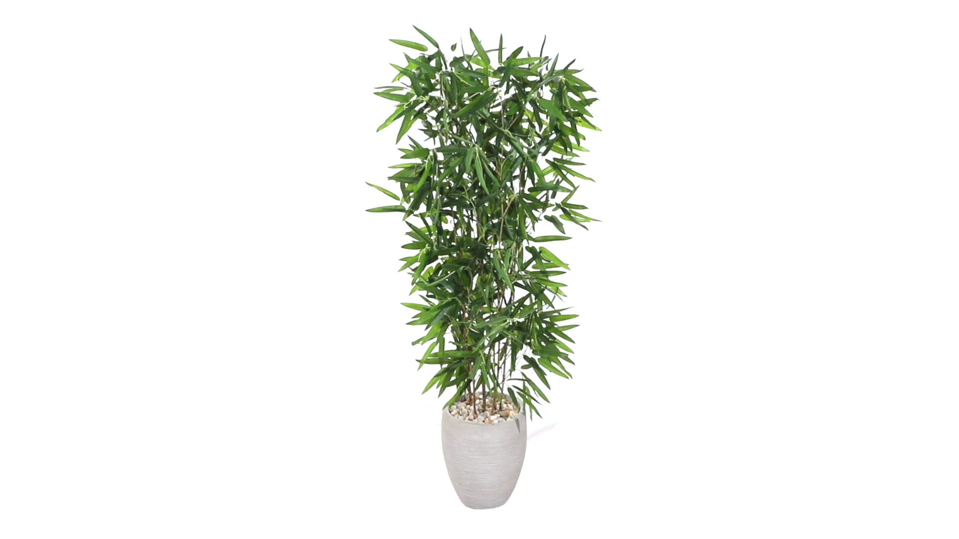 5’ Bamboo Artificial Tree In Sand Colored Planter (Real Touch) UV ...