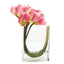 12’’ Calla Lily in Rectangular Glass Vase Artificial Arrangement