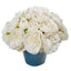 12” Peony Artificial Arrangement in Blue Vase