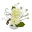 13” Hydrangea Artificial Arrangement in White Vase