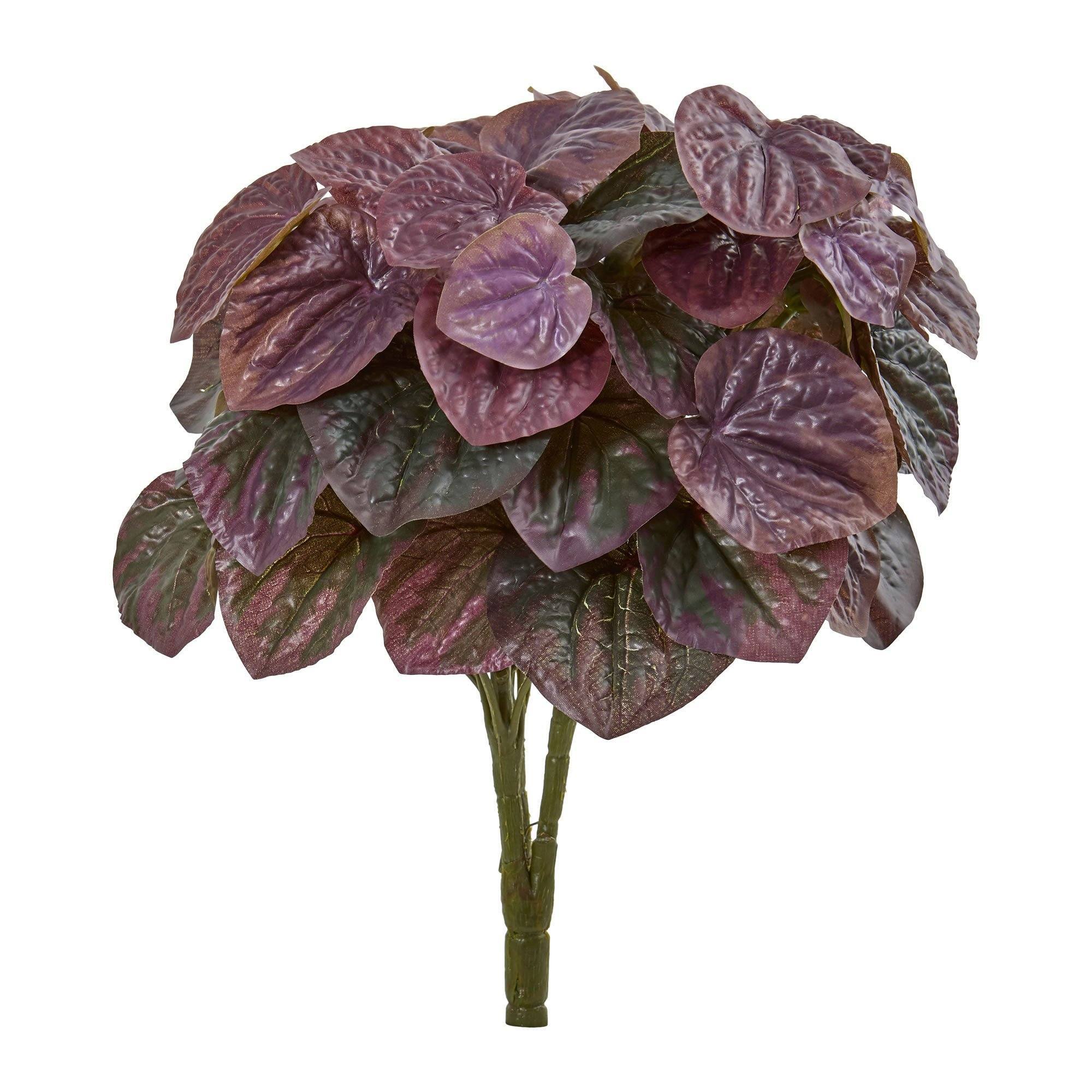 14” Artificial Deep Purple Peperomia Plant (Set of 6) | Nearly Natural