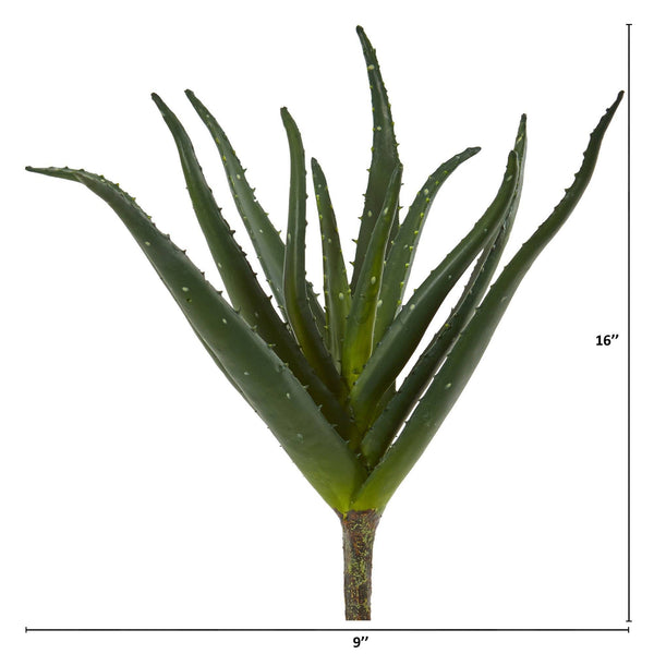 16” Aloe Artificial Plant (Set of 3)