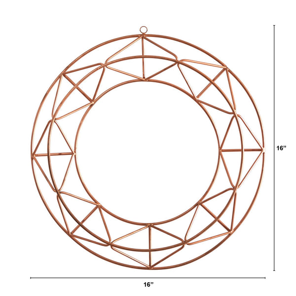16” Geometric Copper Wall Decor