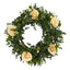 18” Eucalyptus and Camellia Double Ring Artificial Wreath with Twig Base