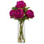 19” Peony Artificial Arrangement in Glass Vase