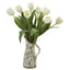 19” Tulip Artificial Arrangement in Floral Pitcher